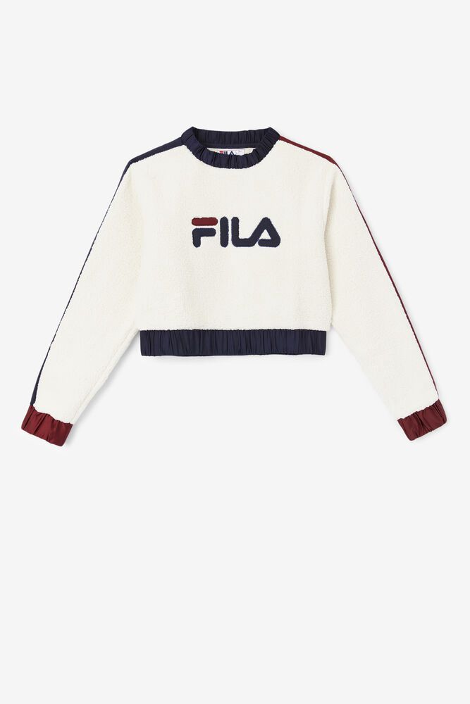 Fila Sweatshirt Tabitha Crewneck Womens White - India AGF-741936